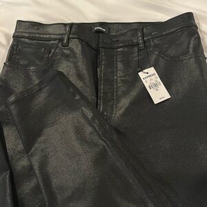 Express black shimmery skinny jeans
